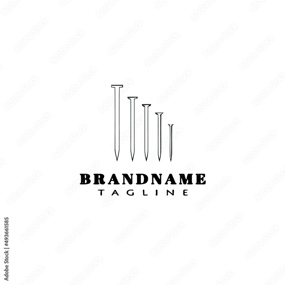 nail logo template icon vector illustration nail logo template icon vector illustration