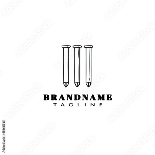 nail logo template icon vector illustration