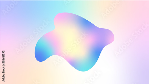 Abstract hologram shape on light hologram background
