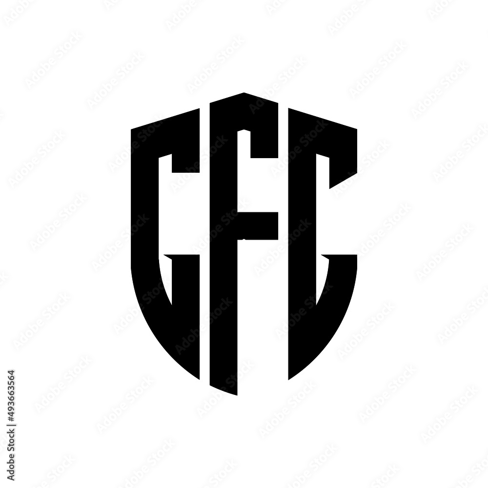 GFG letter logo design. GFG modern letter logo with black background