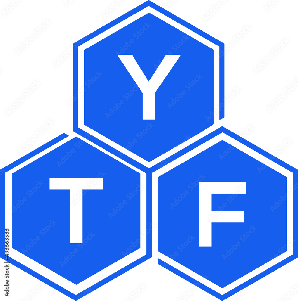 Obraz premium YTF letter logo design on White background. YTF creative initials letter logo concept. YTF letter design. 