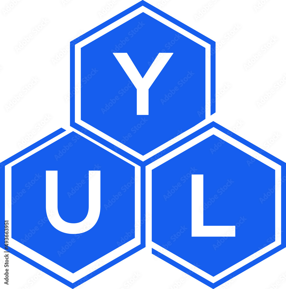 YUL letter logo design on White background. YUL creative initials letter logo concept. YUL letter design. YUL letter logo design on White background. YUL creative initials letter logo concept. YUL letter design.