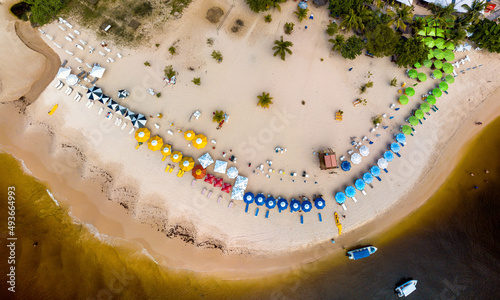 Imagem aérea Gamboa do Morro de São Paulo, Ilha de Tinharé, Cairu, Bahia, Brasil