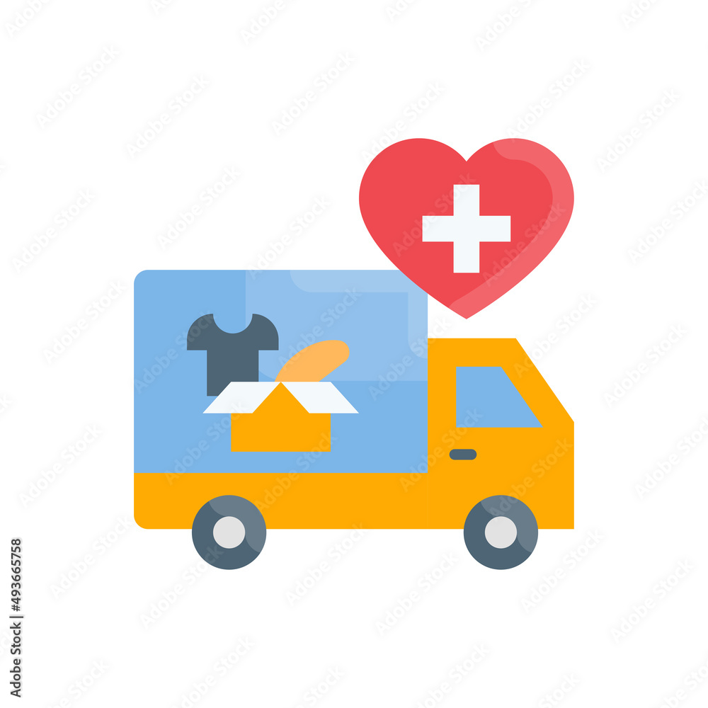 Humanitarian mission Vector Flat Icon design illustration. EPS 10 File on White background