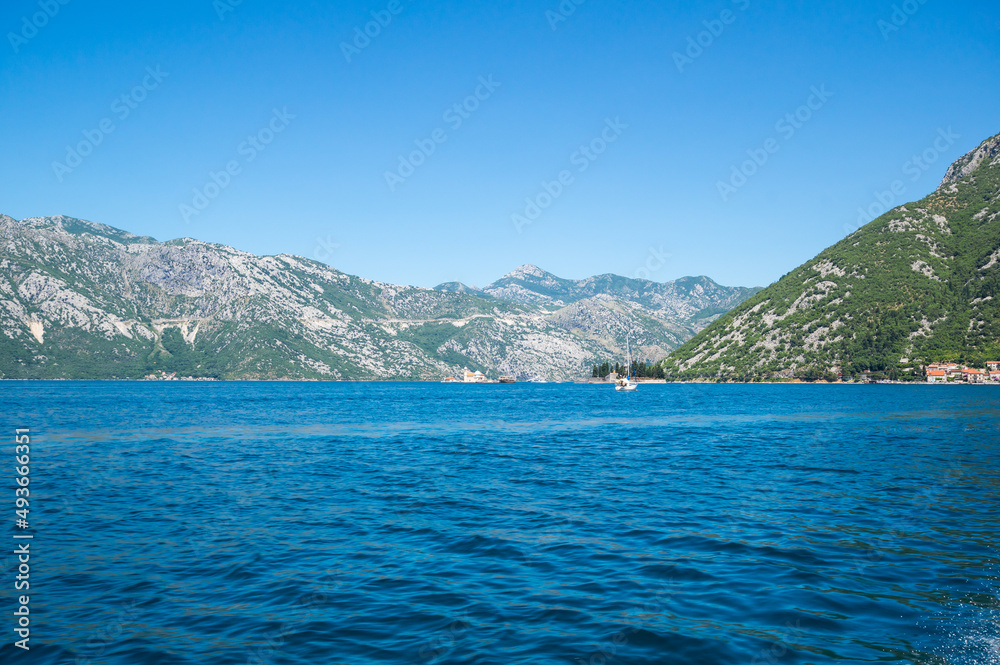 Panorama of the Bay of Kotor and the town