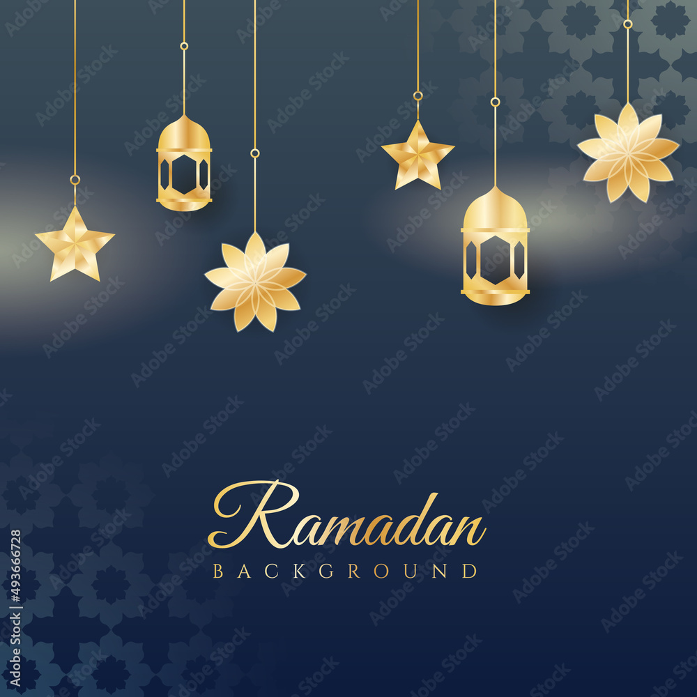 Islamic ramadan kareem greeting card. Black gold ramadan holiday invitation template with mosque star moon crescent and gold Arabic pattern. Vector illustration. Islamic ramadan kareem greeting card. Black gold ramadan holiday invitation template with mosque star moon crescent and gold Arabic pattern. Vector illustration.