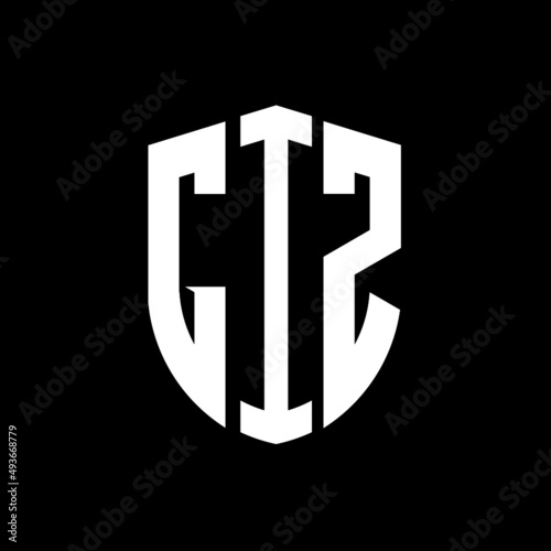 GIZ letter logo design. GIZ modern letter logo with black background. GIZ creative  letter logo. simple and modern letter logo. vector logo modern alphabet font overlap style. Initial letters GIZ  photo