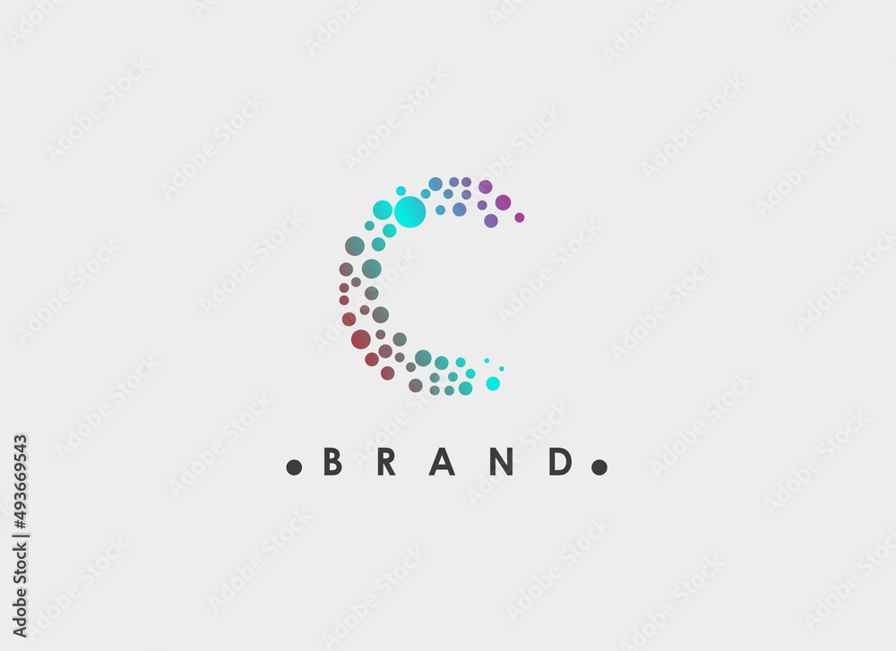 Abstract Initial Letter C Logo. Colorful Geometric Pixel Dots Halftone Style. Usable for Business and Technology Logos. Flat Vector Logo Design Template Element. Abstract Initial Letter C Logo. Colorful Geometric Pixel Dots Halftone Style. Usable for Business and Technology Logos. Flat Vector Logo Design Template Element.