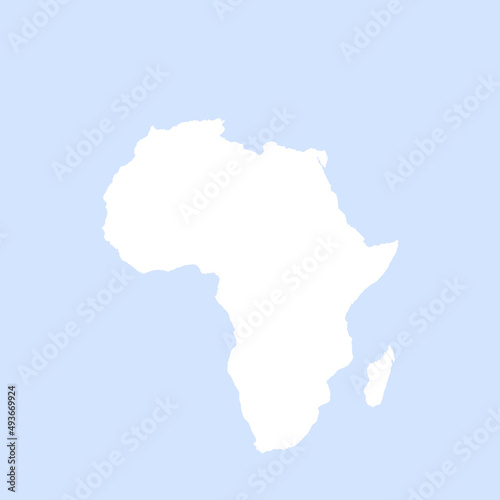 Map of Africa, sign silhouette. World Map Globe. Vector Illustration isolated on color background. African continent