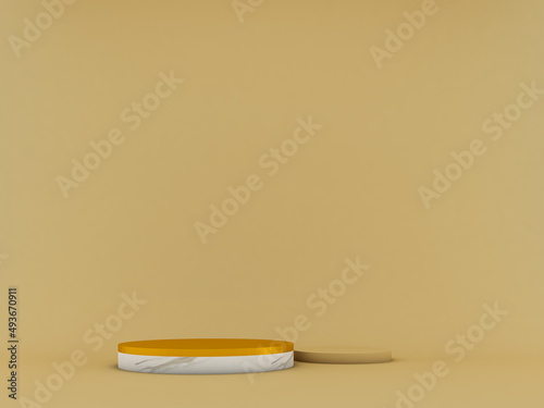 3D rendering  podium and  background.minimailst concept 