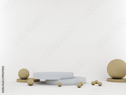 3D rendering  podium and  background.minimailst concept 