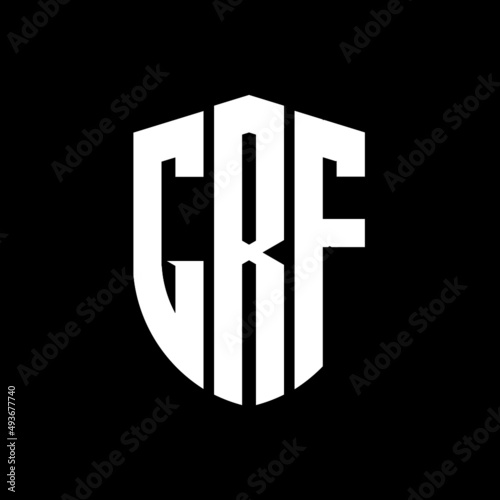 GRF letter logo design. GRF modern letter logo with black background. GRF creative  letter logo. simple and modern letter logo. vector logo modern alphabet font overlap style. Initial letters GRF  photo