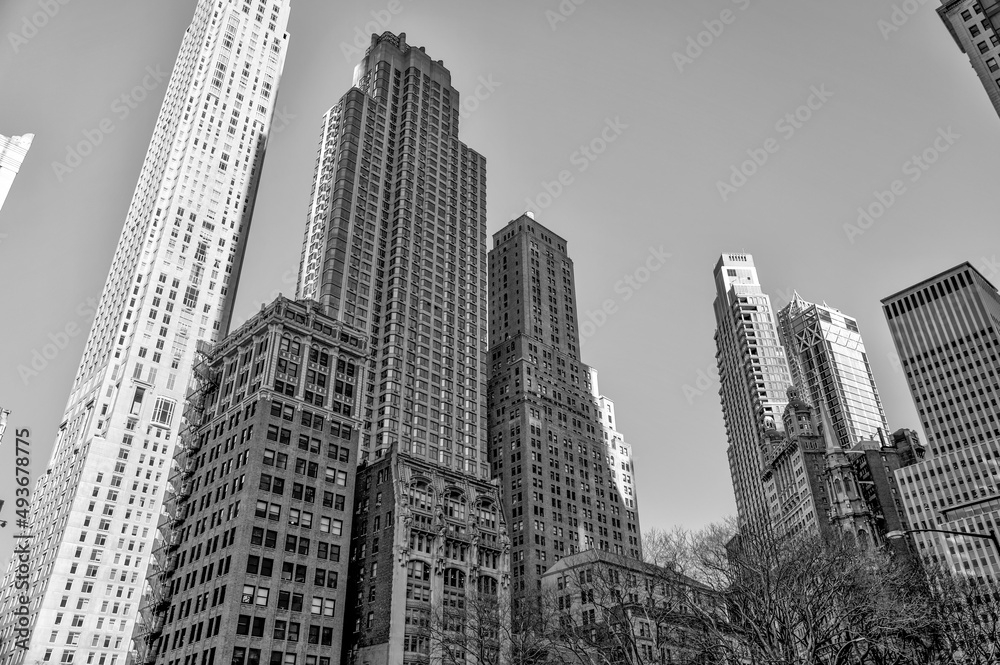 Iconic architecture in Manhattan in New York