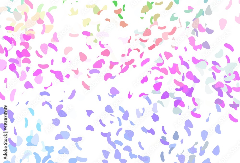 Light multicolor, rainbow vector background with abstract forms.