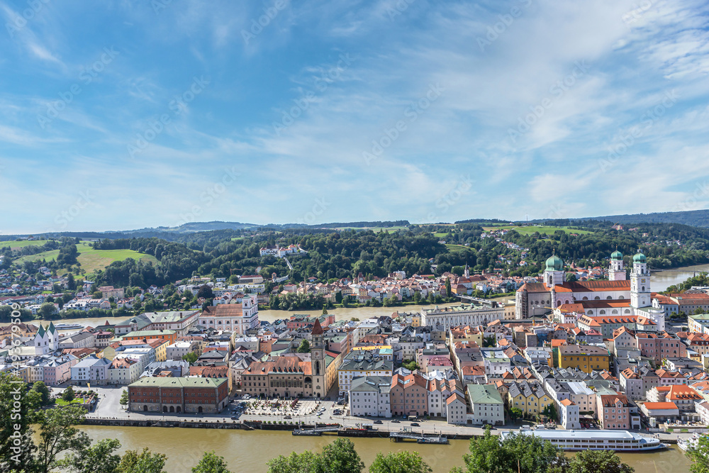 Cityscape view at Passau city, bavaria