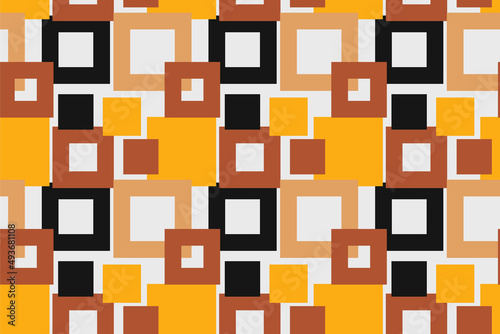 Geometric multicolor seamless pattern, hand drawn illustration