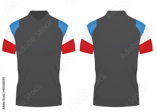 Colorful modern polo t shirt. vector