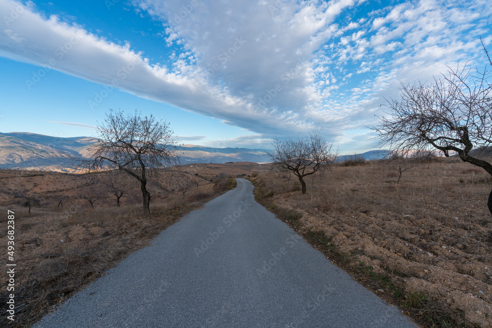 road in the Contraviesa mountain range in the south of Spain road in the Contraviesa mountain range in the south of Spain