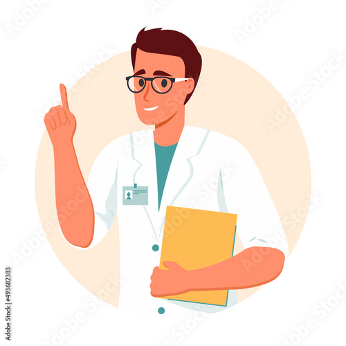 Tips from specialist doctor. Medical information. Medical tips, healthy tips, doctor tips. Vector illustration