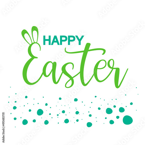 Happy Easter day design for greeting card. Hand drawn elegant modern vector calligraphy.