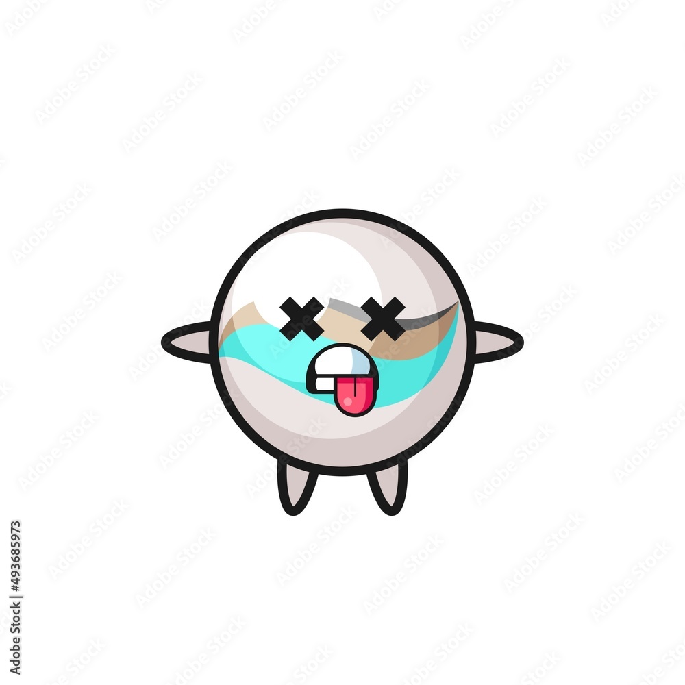 character of the cute marble toy with dead pose character of the cute marble toy with dead pose
