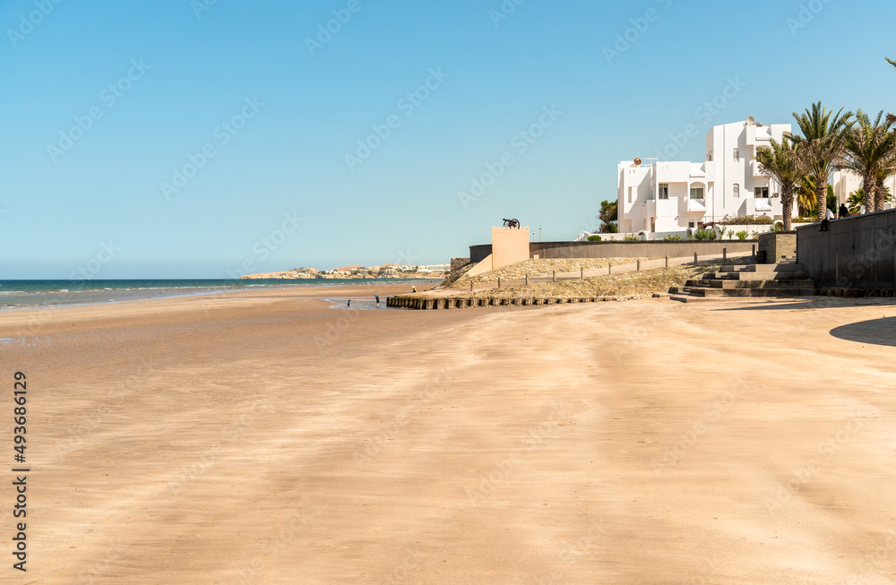 Landscape of Shatti Al Qurum Beach in Muscat, Sultanate of Oman, Middle East