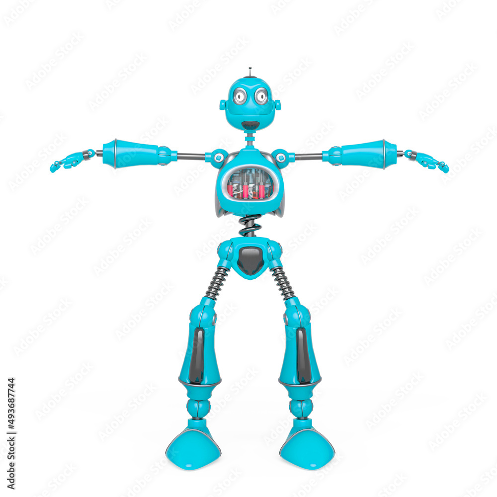 funny robot cartoon on t pose funny robot cartoon on t pose