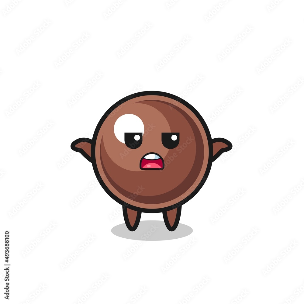 tapioca pearl mascot character saying I do not know tapioca pearl mascot character saying I do not know