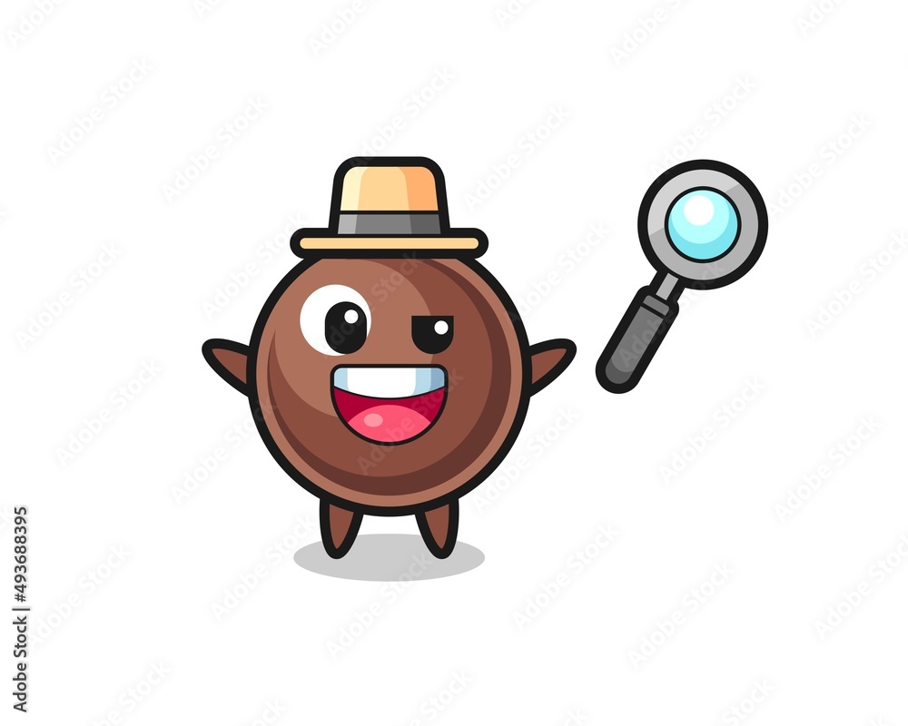 illustration of the tapioca pearl mascot as a detective who manages to solve a case illustration of the tapioca pearl mascot as a detective who manages to solve a case