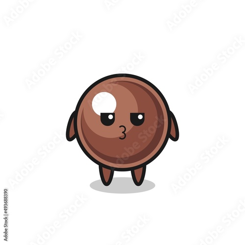 the bored expression of cute tapioca pearl characters