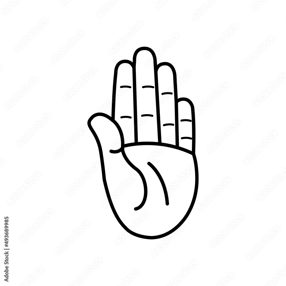 Isolated hand cartoon outline icon doing a gesture Vector illustration Isolated hand cartoon outline icon doing a gesture Vector illustration