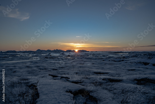 Wallpaper Mural sunset over the frozen sea Torontodigital.ca