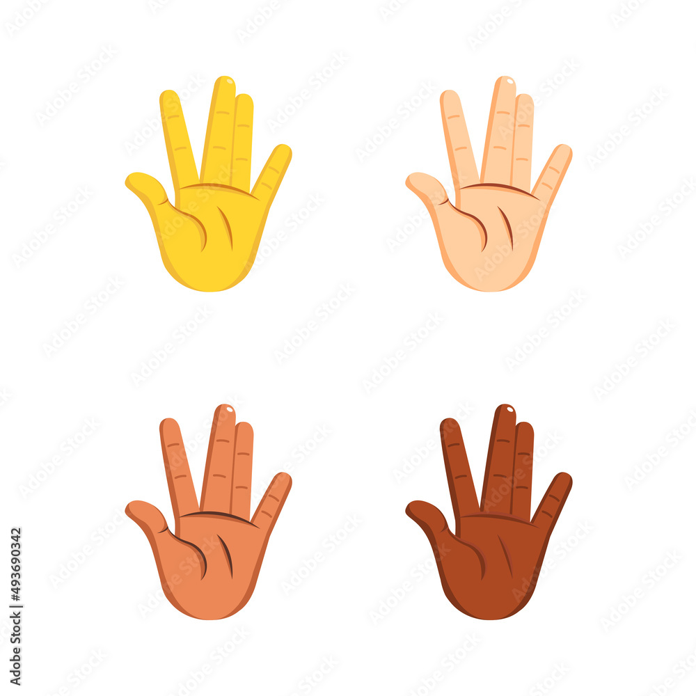 Set of different hand icons doing gestures Vector illustration Set of different hand icons doing gestures Vector illustration