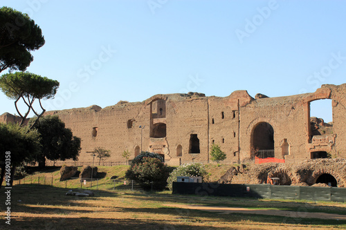 Ruin of the Circus of Maxentius on Appian Way in Rome, Italy photo