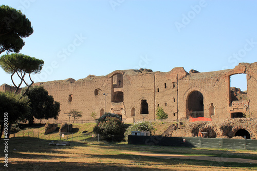 Ruin of the Circus of Maxentius on Appian Way in Rome, Italy