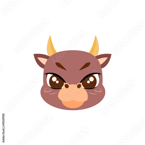 Isolated cute ox avatar Zodiac sign Vector illustration © illustratiostock