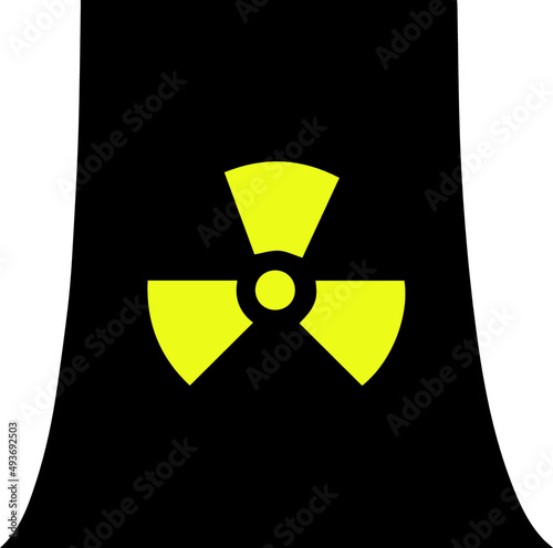 Symbol für Kernkraftwerk im Vektorformat