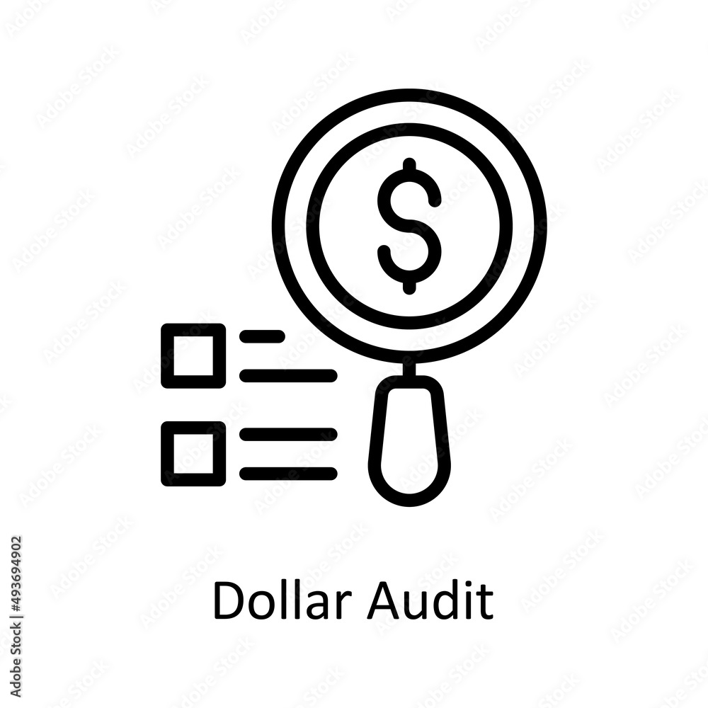 Dollar Audit Vector Outline icons for your digital or print projects. Dollar Audit Vector Outline icons for your digital or print projects.