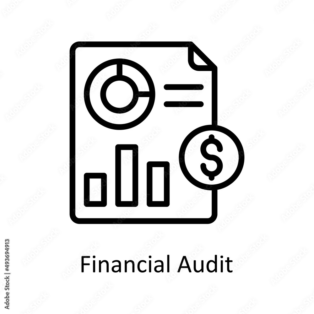 Financial Audit Vector Outline icons for your digital or print projects. Financial Audit Vector Outline icons for your digital or print projects.