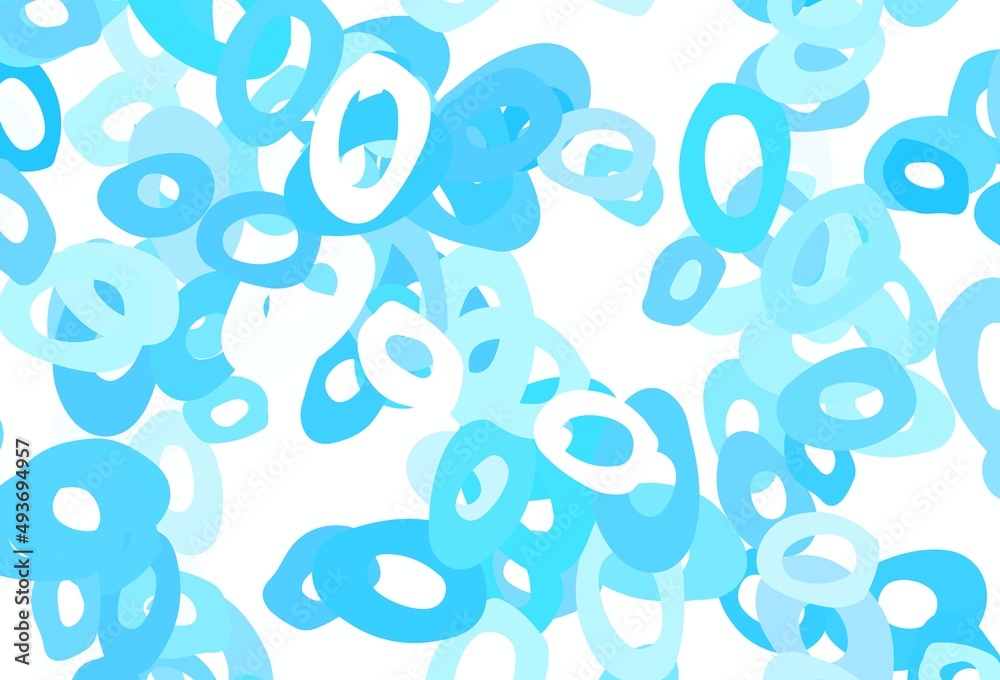 Fototapeta premium Light Blue, Green vector background with bubbles.