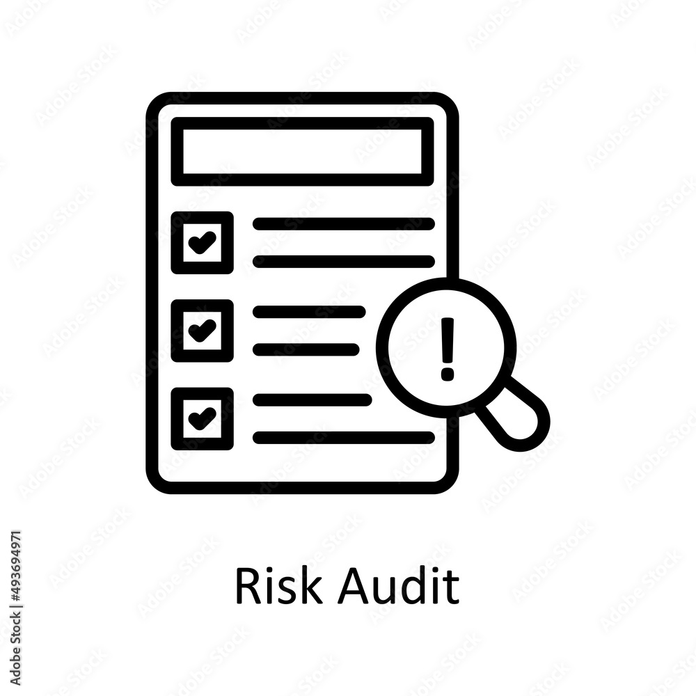Risk Audit Vector Outline icons for your digital or print projects. Risk Audit Vector Outline icons for your digital or print projects.
