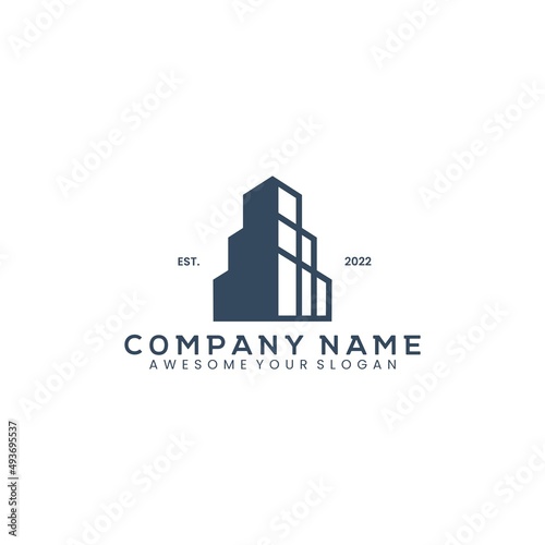 Vintage building business logo