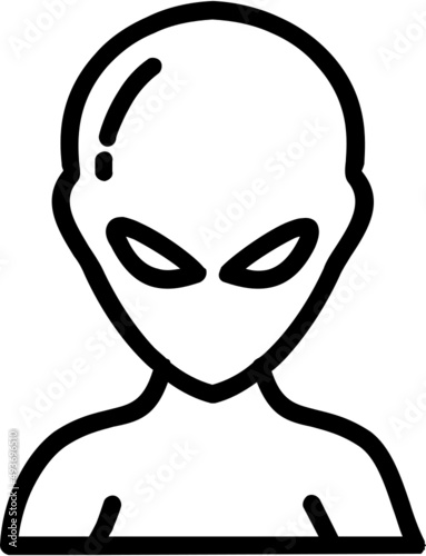 alien character outline photo