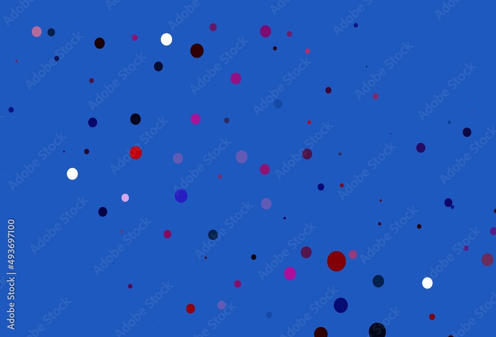 Fototapeta premium Light Blue, Red vector backdrop with dots.
