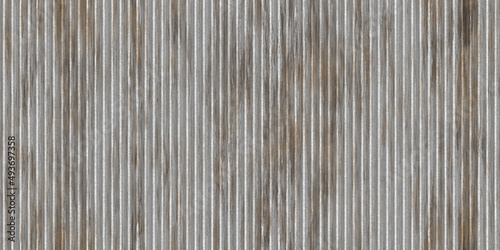 Fototapeta Naklejka Na Ścianę i Meble -  Seamless corrugated steel sheetmetal 3D rendered pattern. A tileable high resolution metal texture, perfect for backdrops and backgrounds.