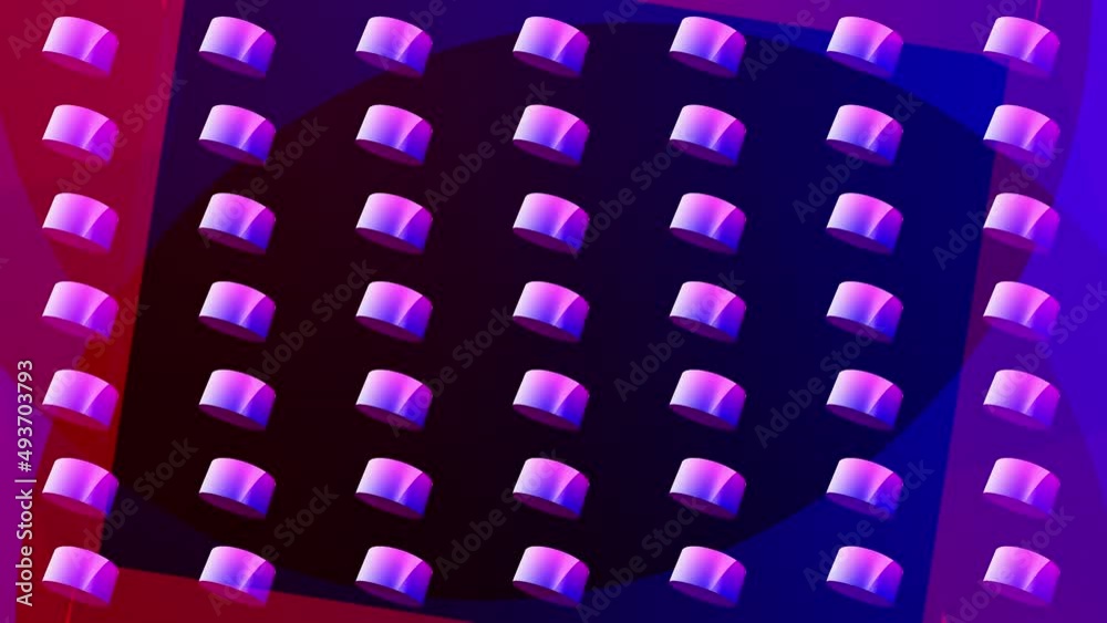 Glass Cube 4K Loop Abstract volume blue neon squares Glass Cube 4K Loop Abstract volume blue neon squares
