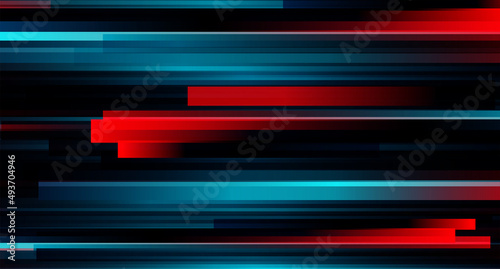 Cyberpunk background. Blue and red color background