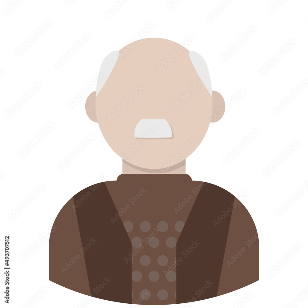 User Avatar - Old man. icon Grandfather. Vector Illustration User Avatar - Old man. icon Grandfather. Vector Illustration