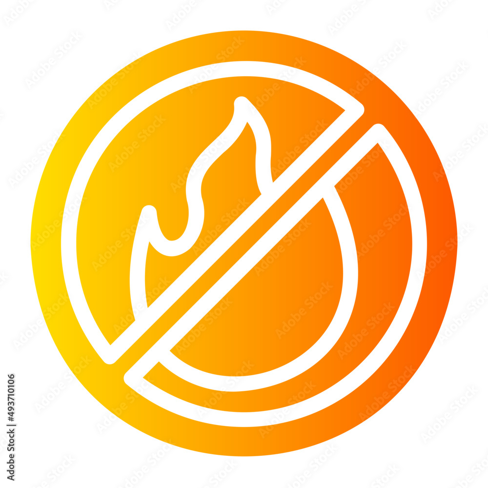 no fire gradient icon