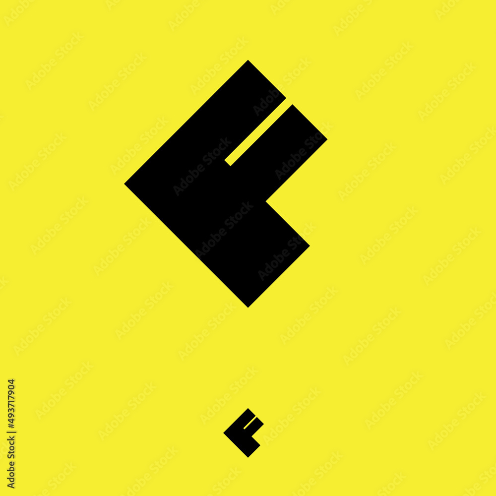 Letter F logo design vector